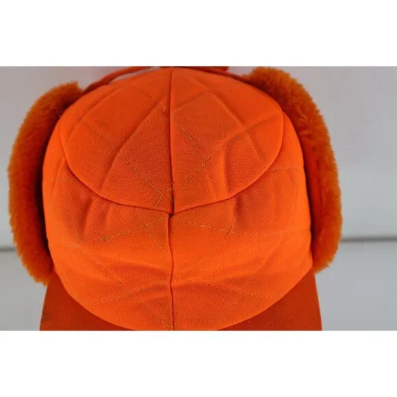 Vtg 70s 80s Streetwear Distressed Quilted Ear Flap Trappers Hunter Hat Medium - Picture 4 of 12